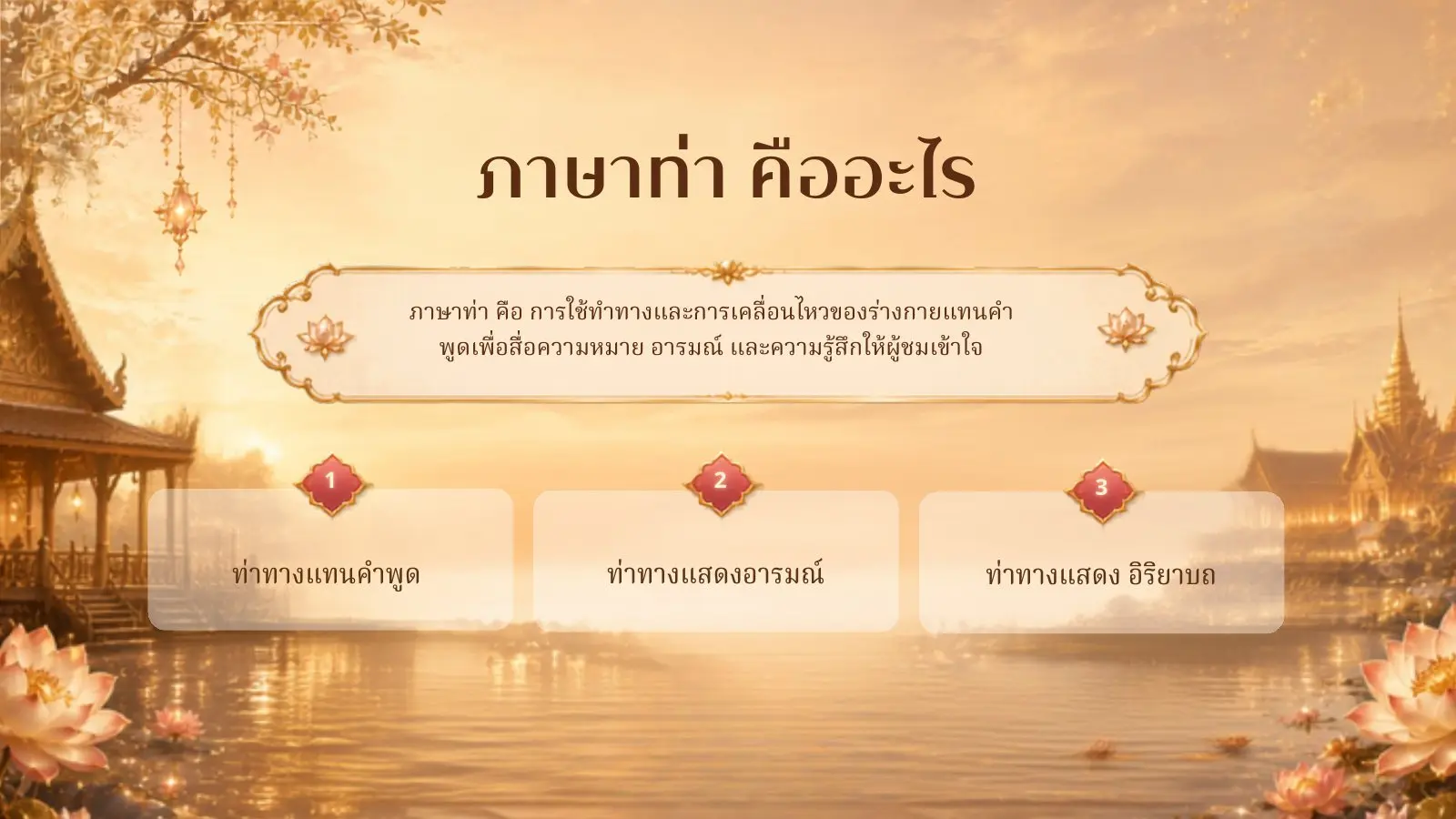 ประเภทของภาษาท่า