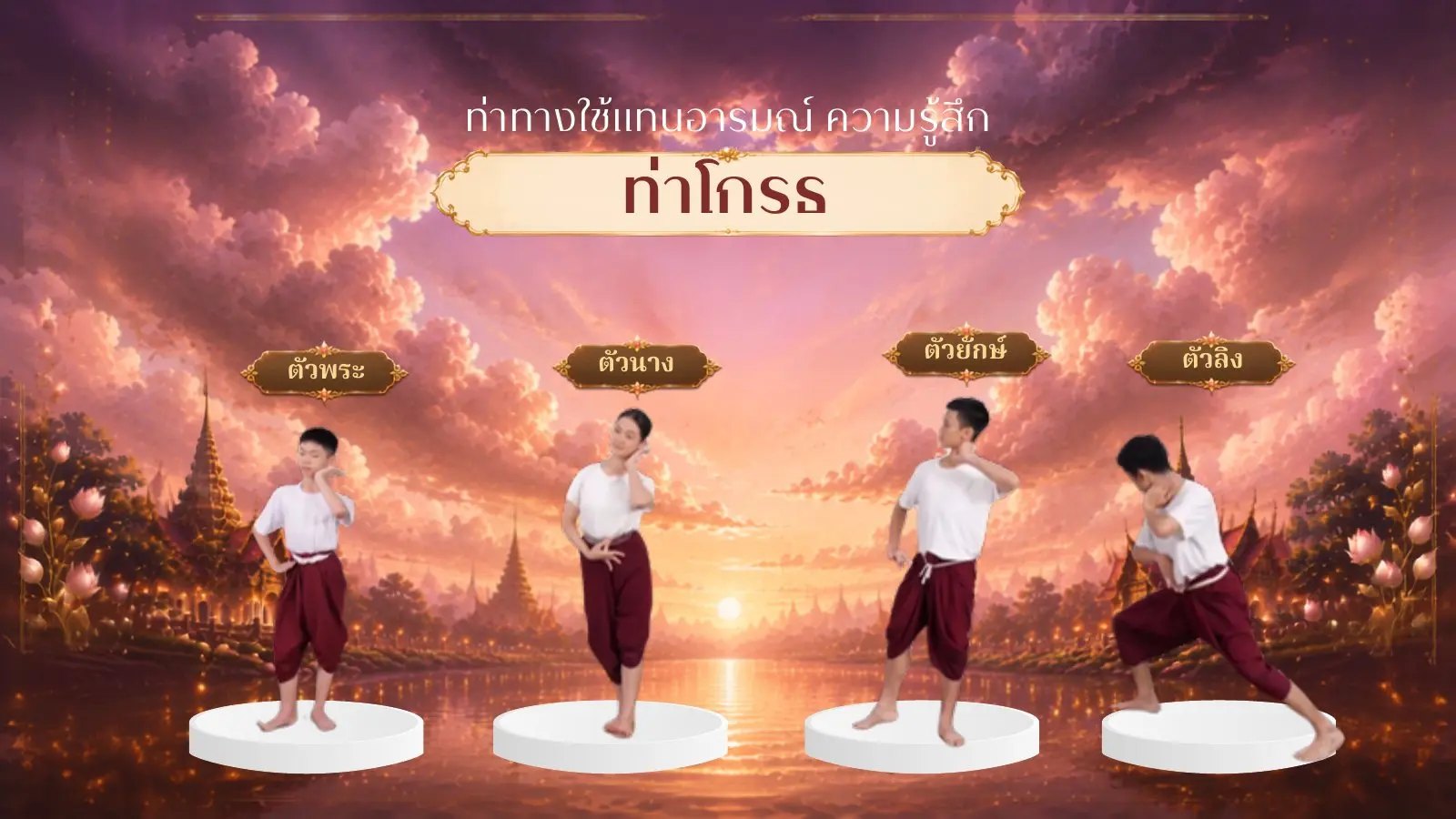 ท่าโกรธ ตัวพระ ตัวนาง ตัวยักษ์ ตัวลิง