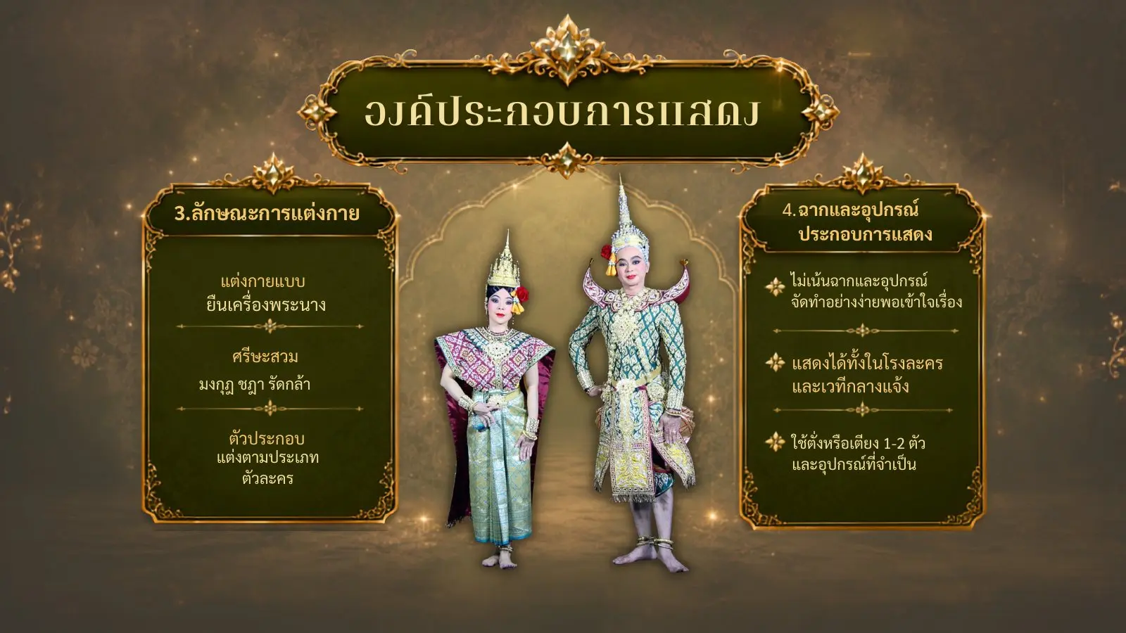 การแต่งกาย ฉาก และอุปกรณ์ละครนอก
