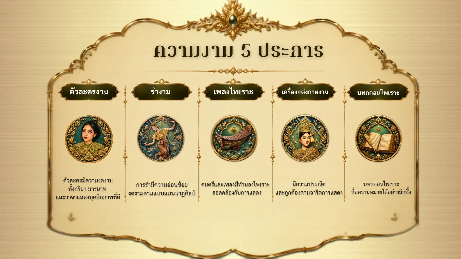 ความงาม 5 ประการของละครใน