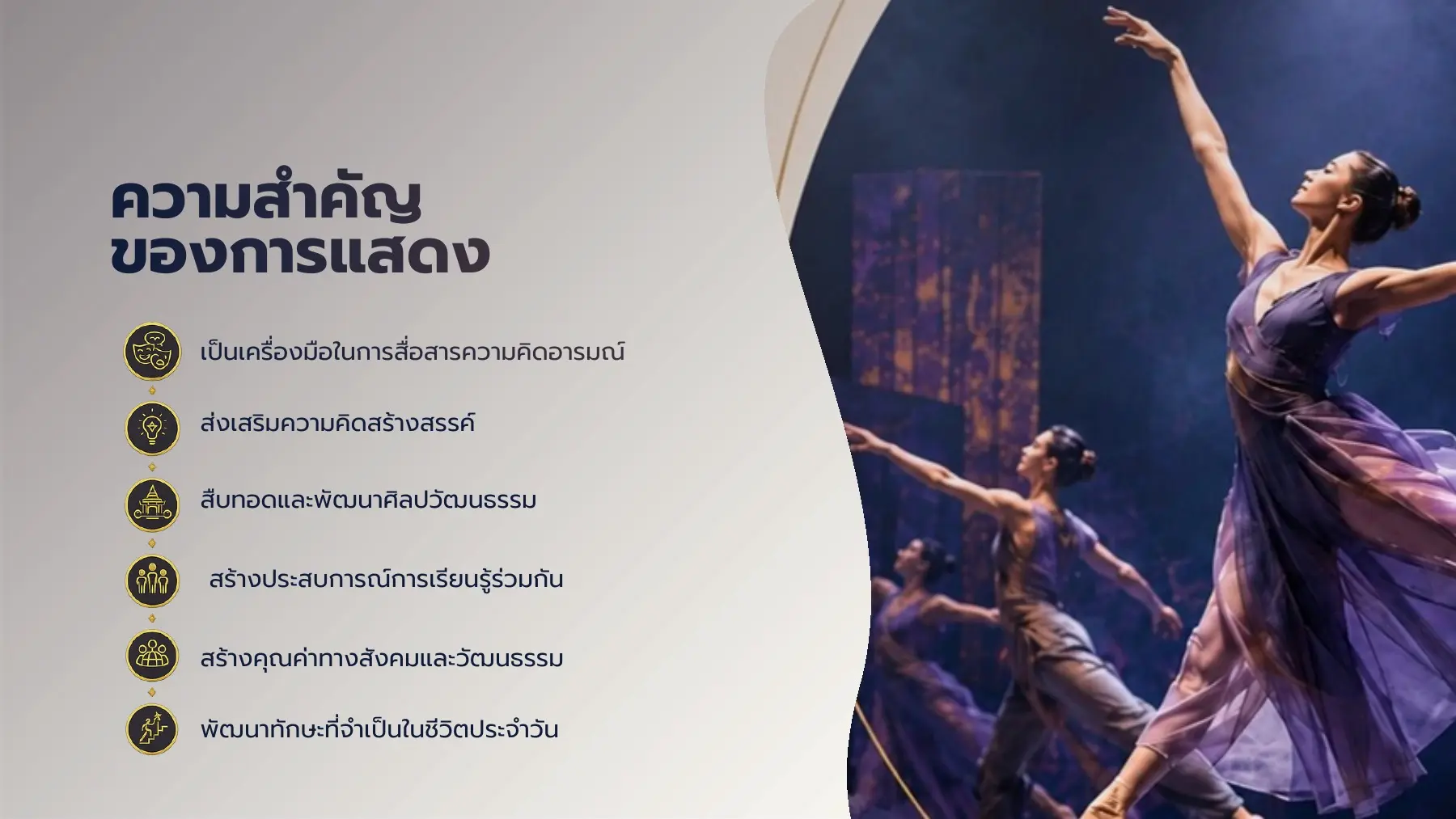 ความสำคัญของการแสดง