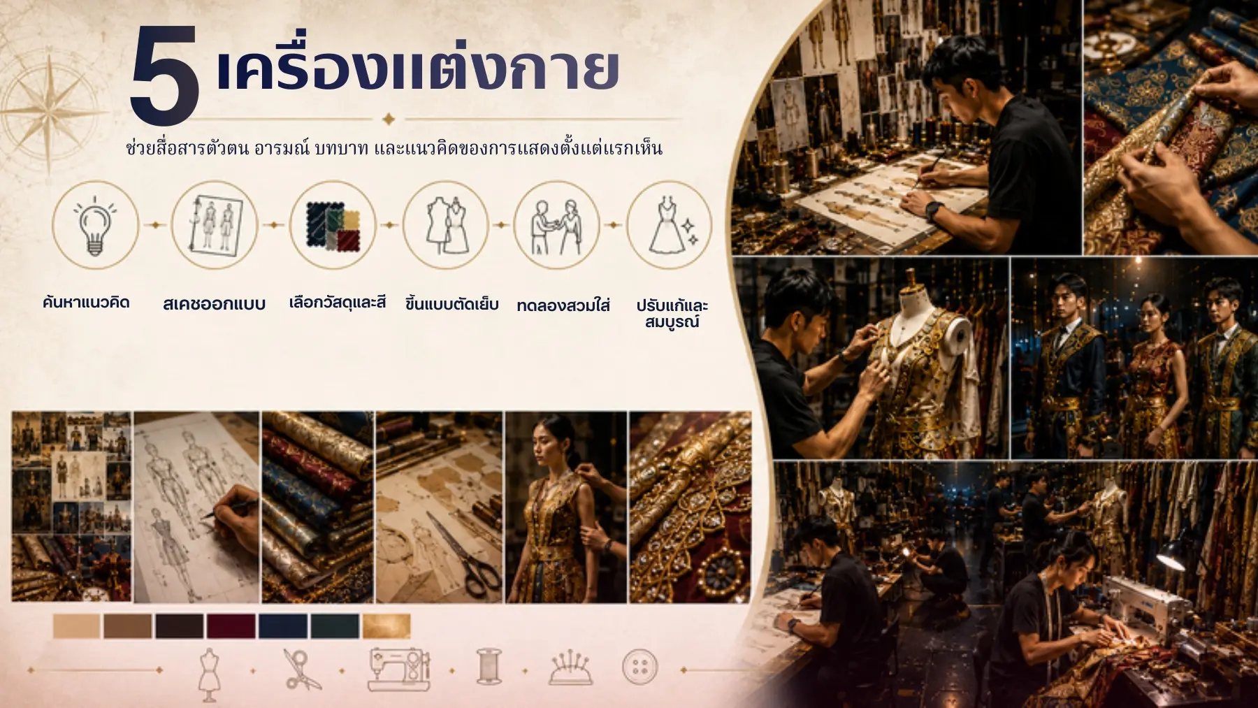 กระบวนการออกแบบเครื่องแต่งกาย