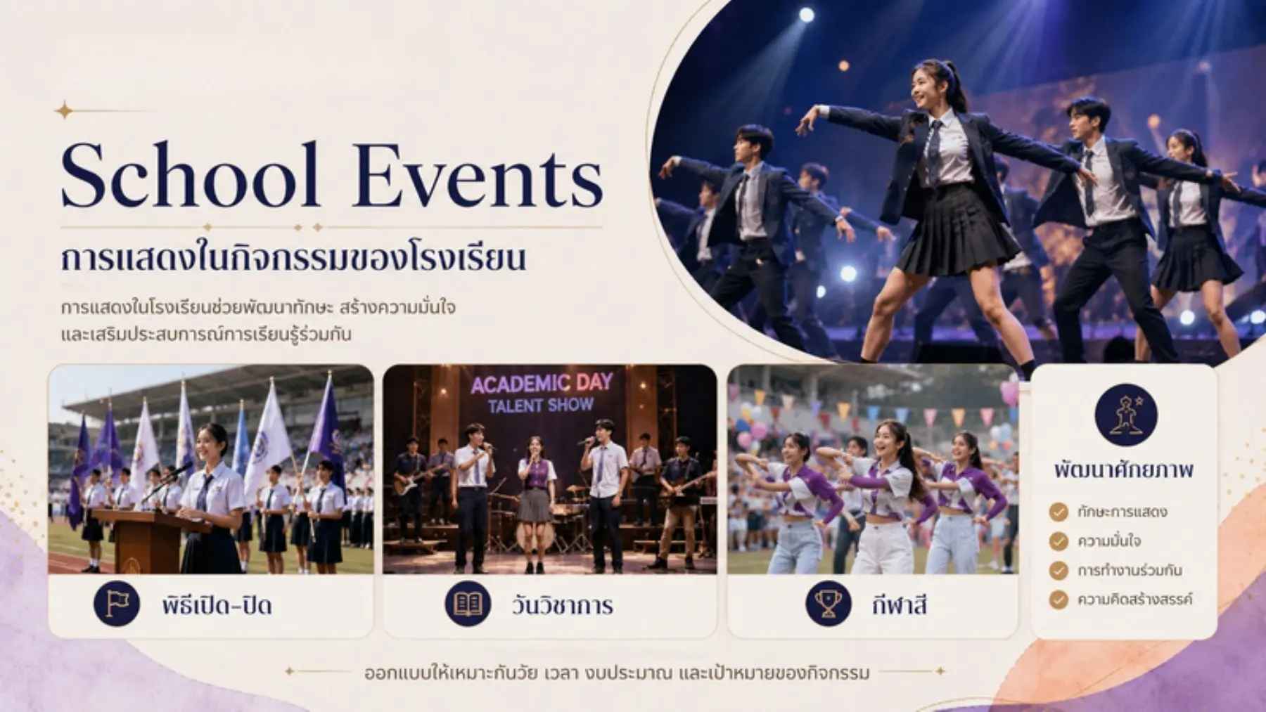 การแสดงในกิจกรรมของโรงเรียน