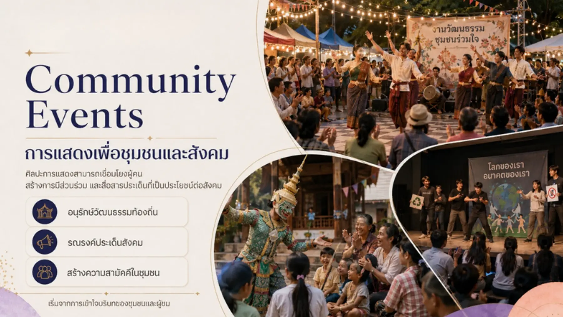 การแสดงเพื่อชุมชนและสังคม