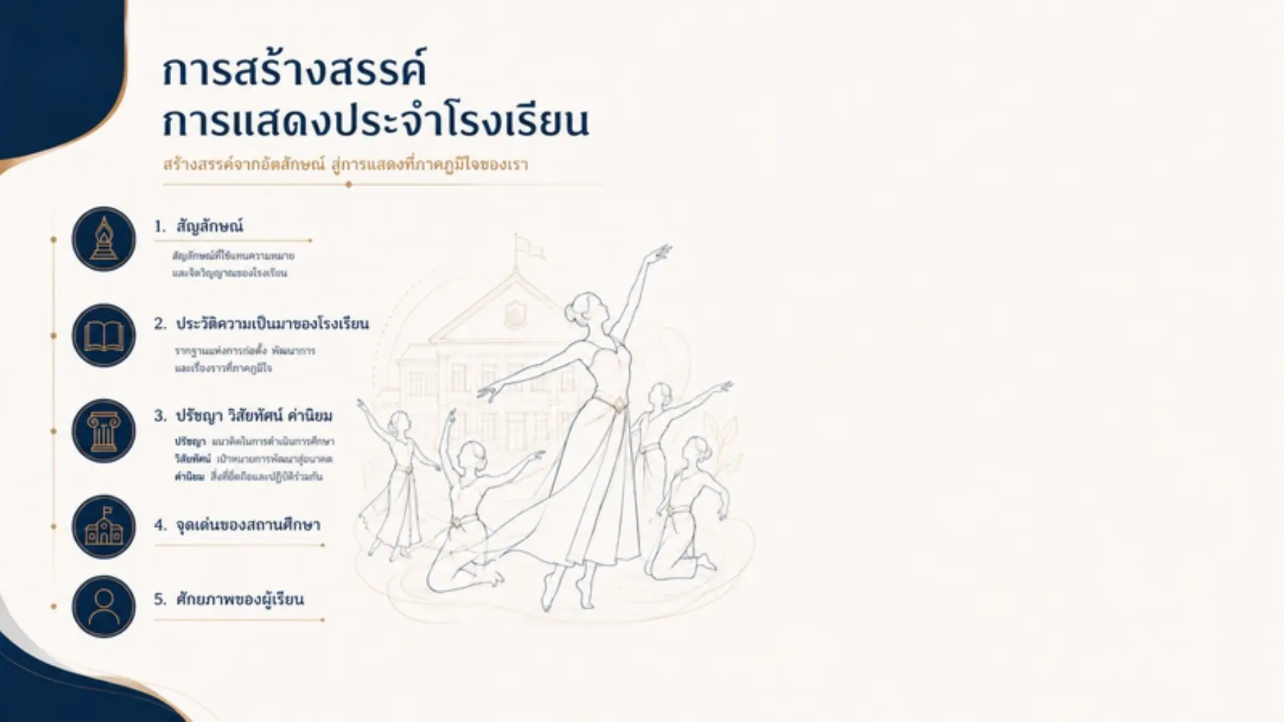 แนวทางสร้างสรรค์การแสดงประจำโรงเรียน