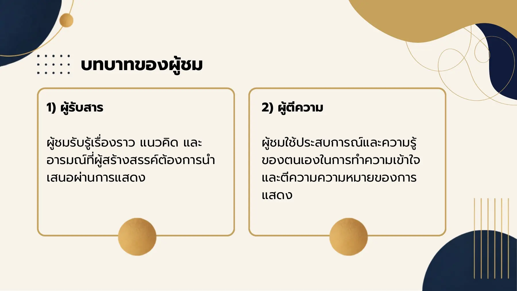 บทบาทของผู้ชม