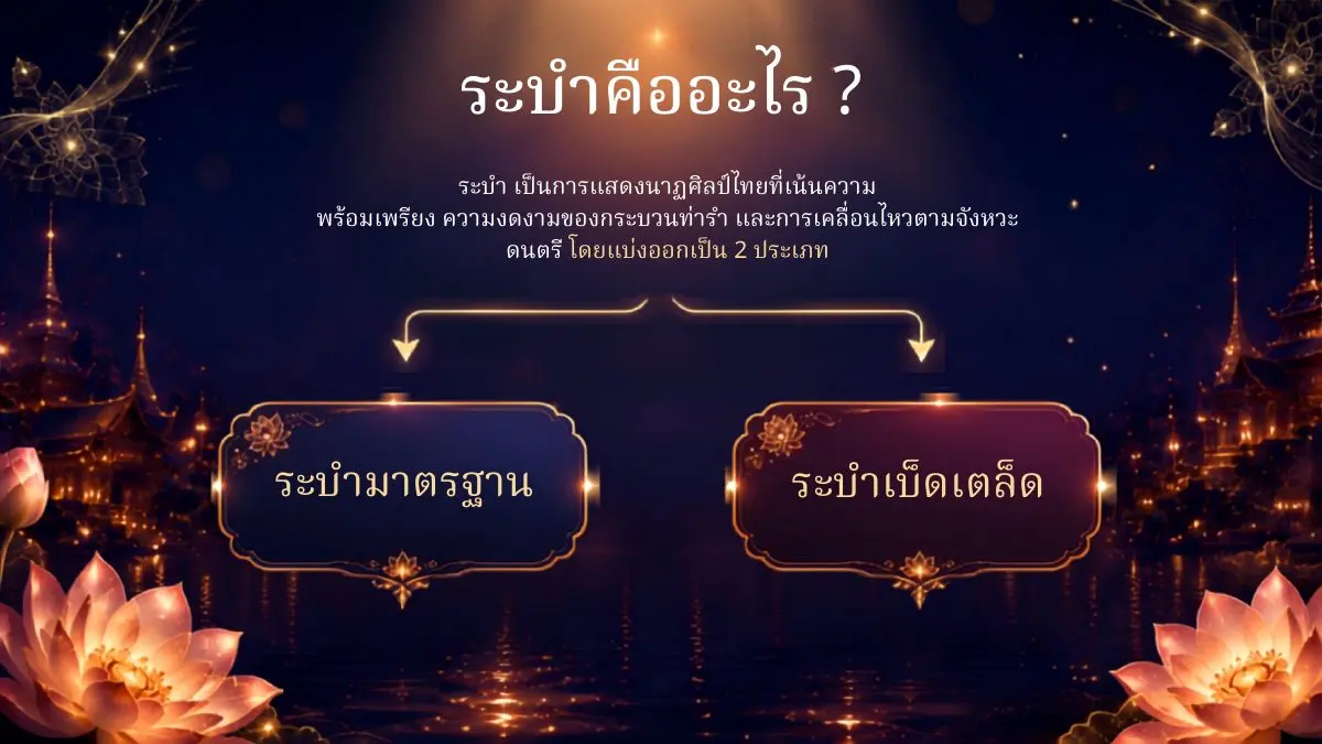 ระบำคืออะไร ระบำมาตรฐานและระบำเบ็ดเตล็ด