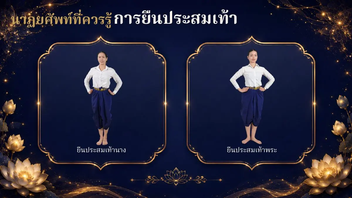 นาฏยศัพท์ ยืนประสมเท้านางและพระ