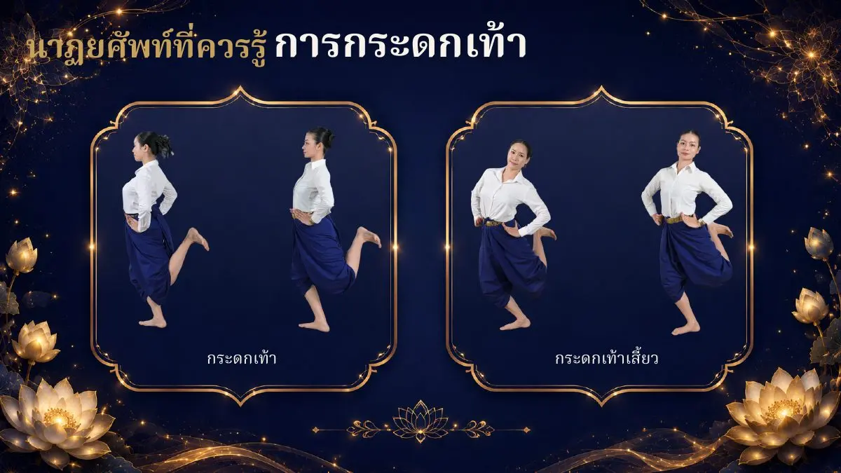 นาฏยศัพท์ กระดกเท้าและกระดกเท้าเสี้ยว