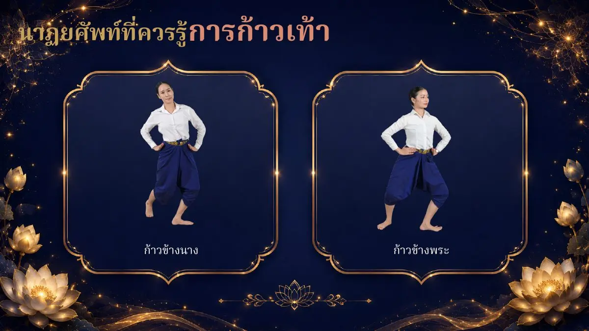 นาฏยศัพท์ ก้าวข้างนางและก้าวข้างพระ