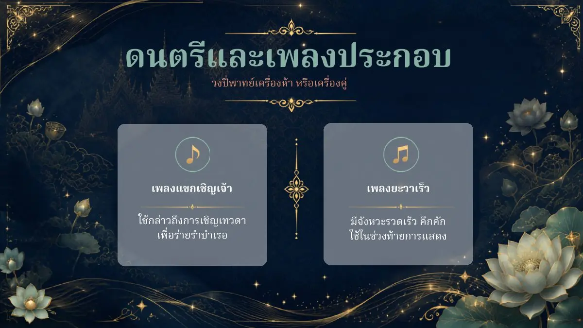 ดนตรีและเพลงประกอบระบำเทพบันเทิง