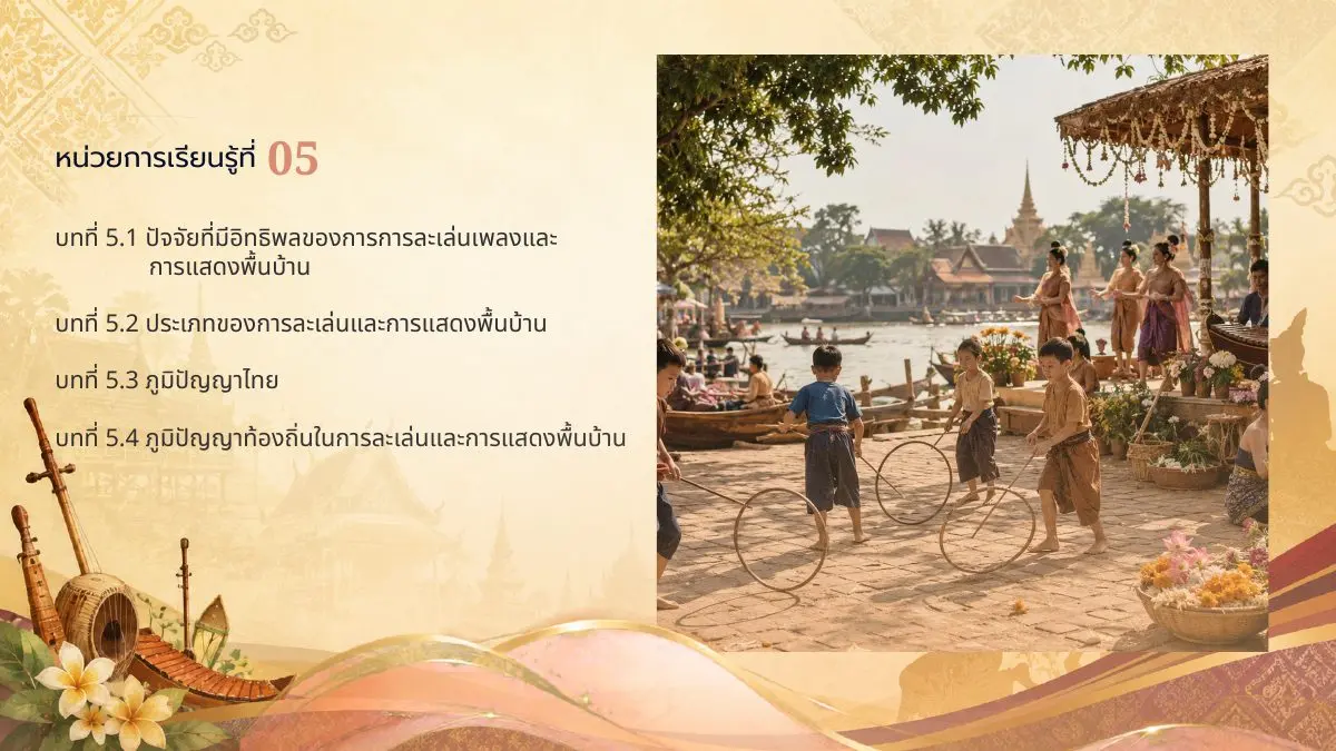 หัวข้อการเรียนรู้หน่วยที่ 5