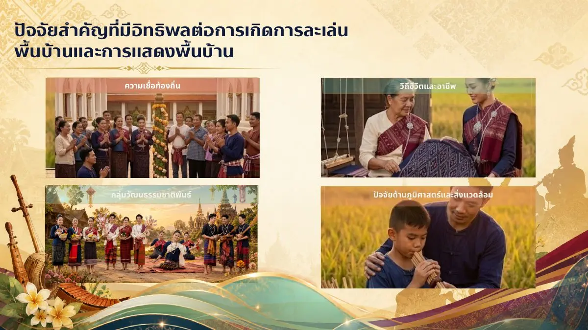 ปัจจัยสำคัญที่มีอิทธิพลต่อการละเล่นพื้นบ้าน