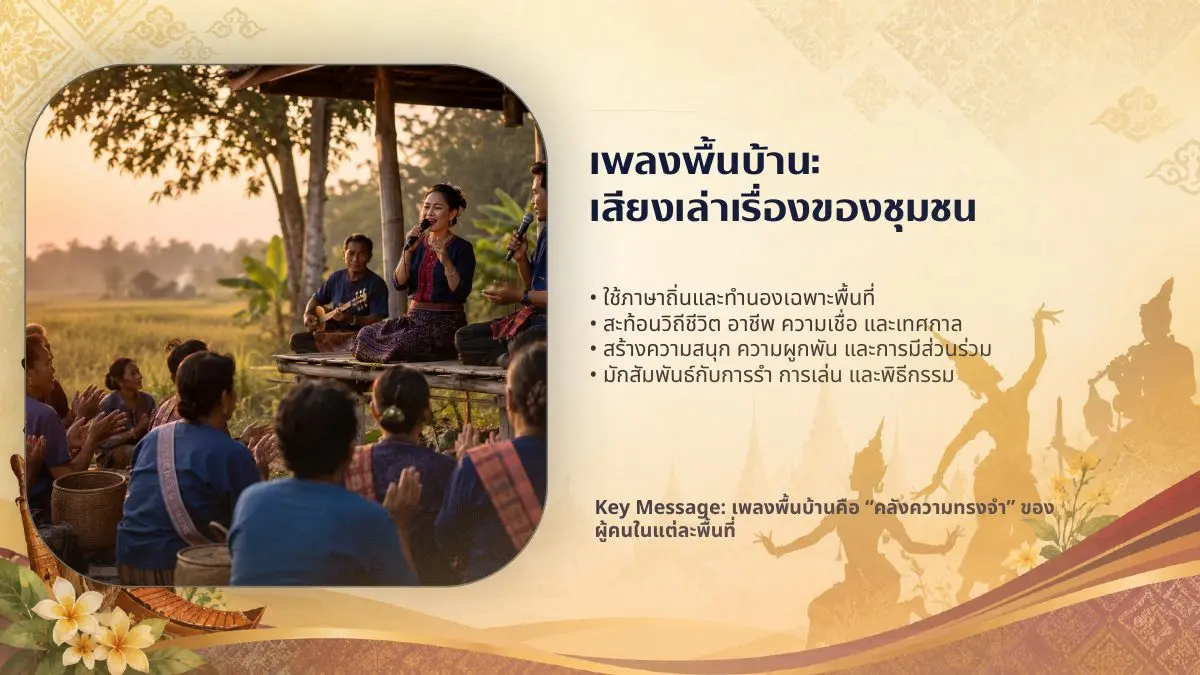 เพลงพื้นบ้านเสียงเล่าเรื่องของชุมชน
