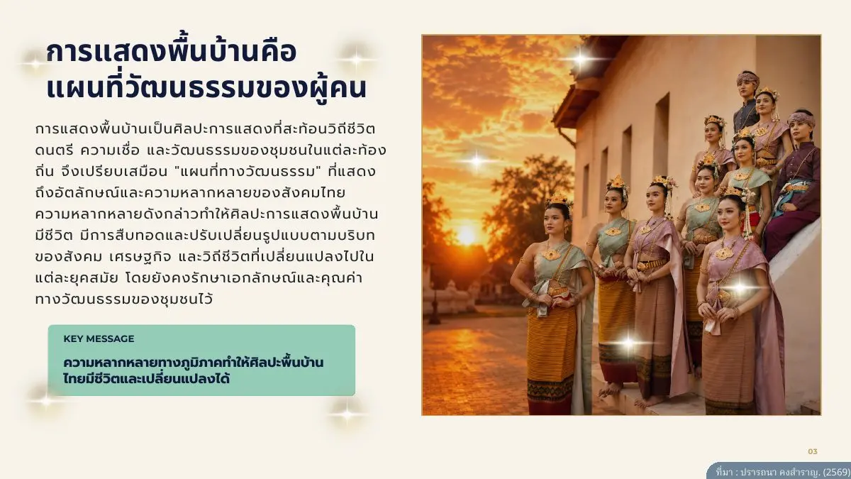 การแสดงพื้นบ้านคือแผนที่วัฒนธรรมของผู้คน
