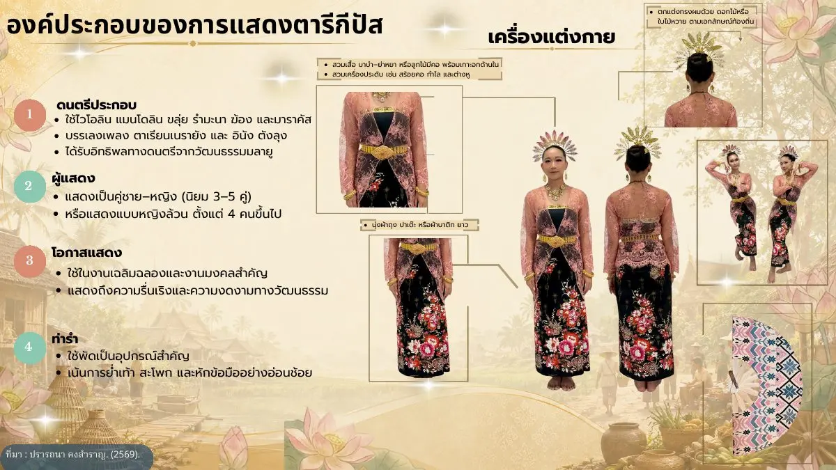 องค์ประกอบและเครื่องแต่งกายตารีกีปัส