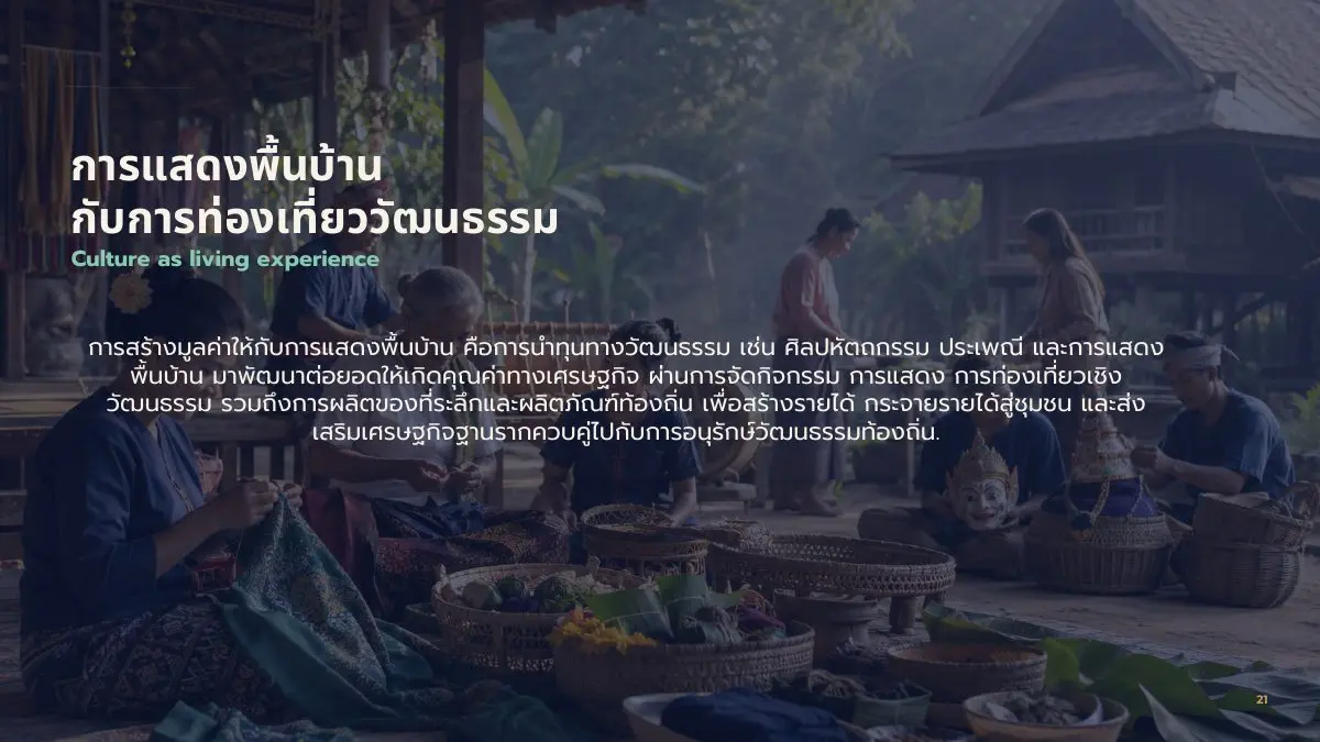การแสดงพื้นบ้านกับการท่องเที่ยววัฒนธรรม