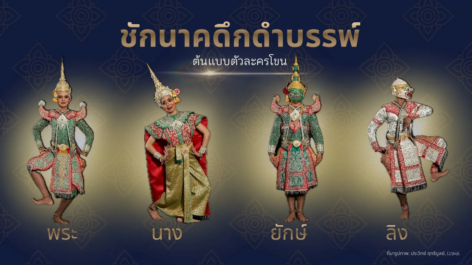ชักนาคดึกดำบรรพ์ ต้นแบบตัวละครโขน