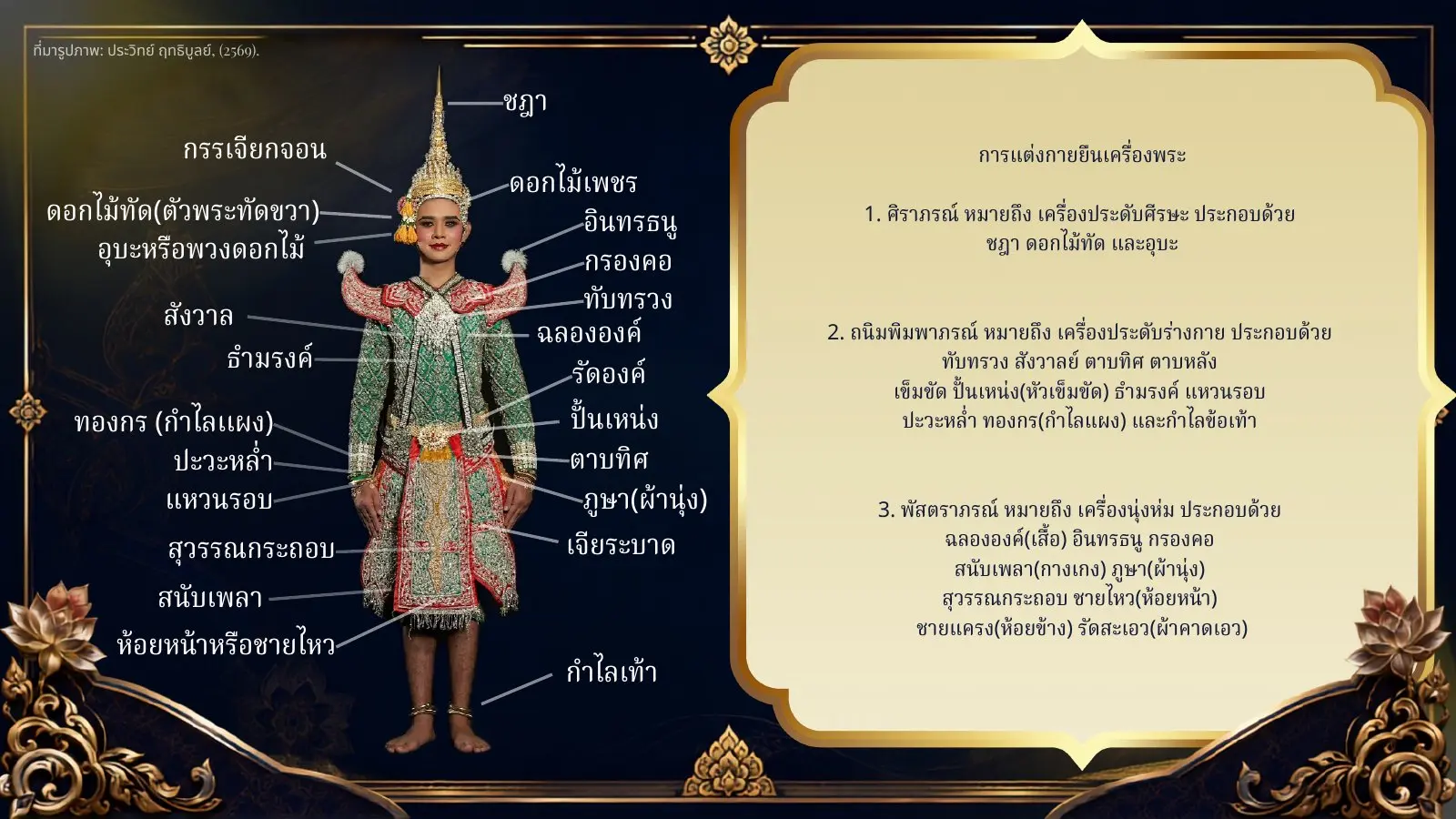 การแต่งกายยืนเครื่องพระ